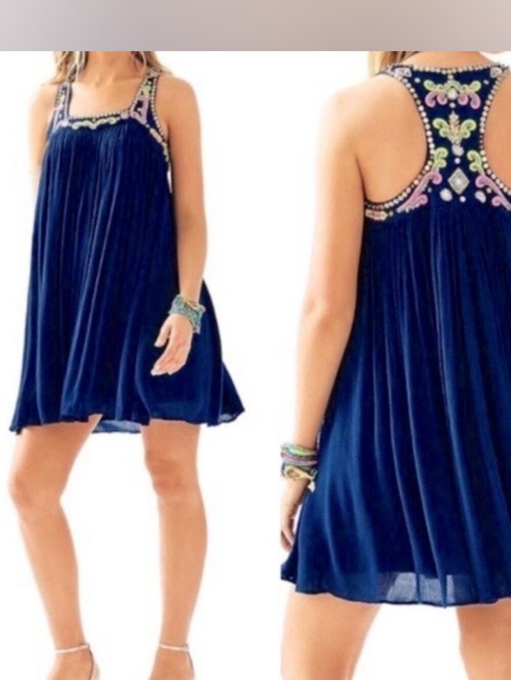 Lilly Pulitzer Lorna Trapeze Dress, size XXS (Originally $198) Resort Navy